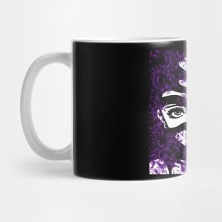 Punk Fashion Style Dark Purple Glowing Girl Mug